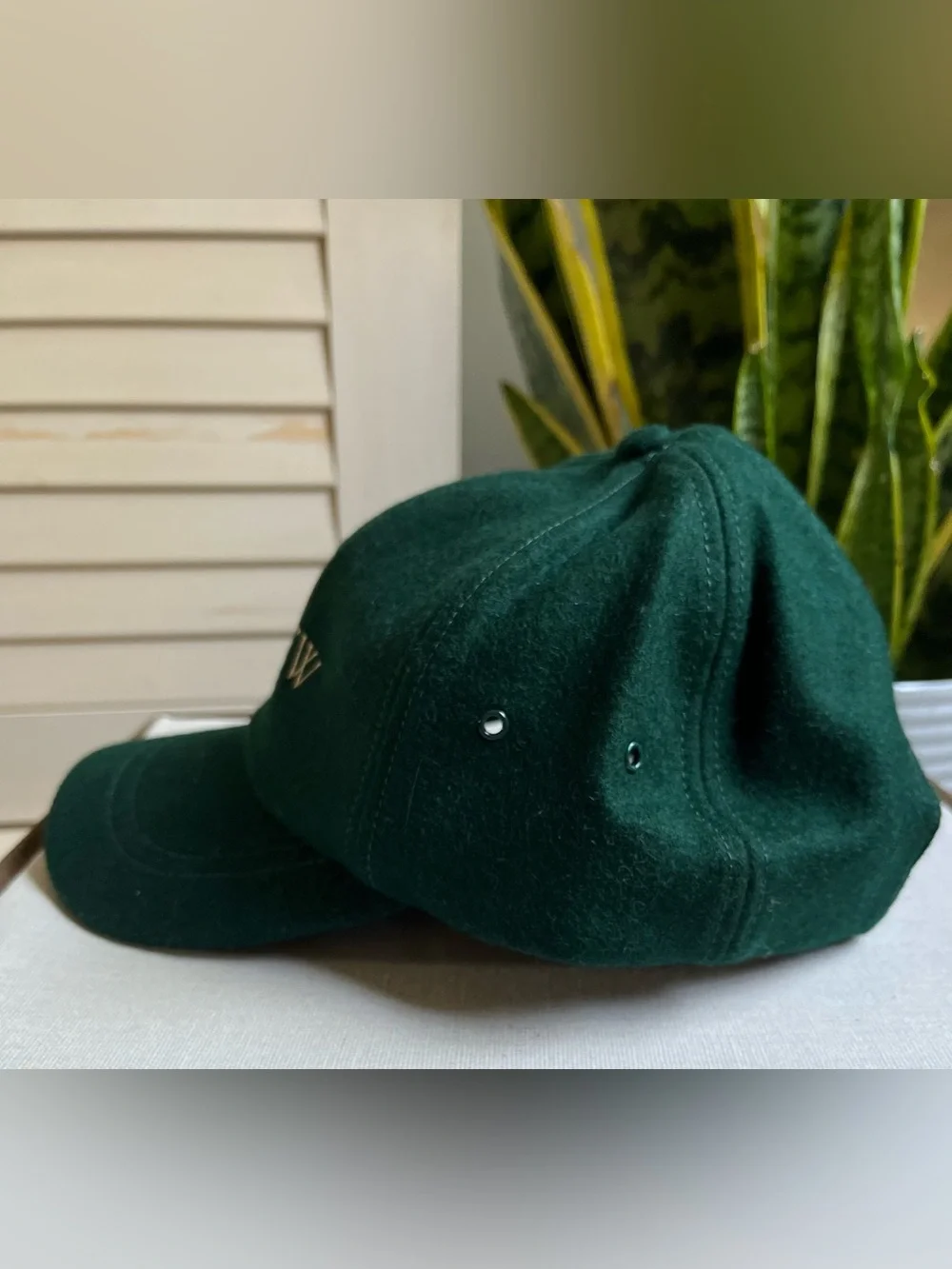NWT J CREW Heritage Embroidered Oarsman Wool Baseball Cap w/Leather Backstrap